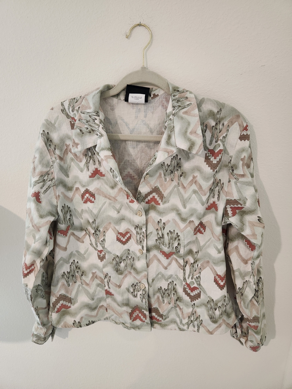 Vintage Cacti Western Womens Button Down - Picture 2 of 7